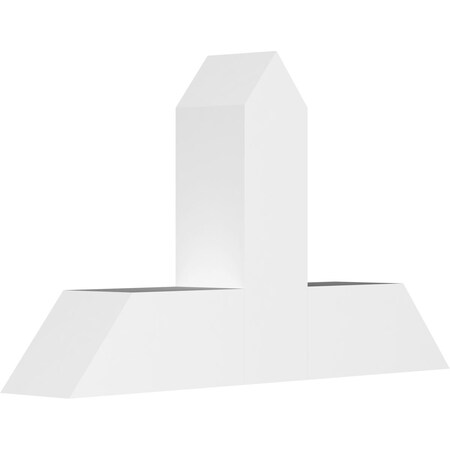 Ekena Millwork Portland Architectural Grade PVC Gable Bracket, 36"W x 21"H x 6"D x 6"F, 14/12 Pitch GBP036X21X0606POR00